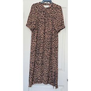 Anthropologie McKenzie Leopard Print Midi Dress - S